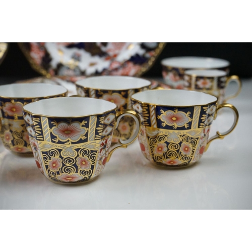 9 - Collection of Royal Crown Derby Imari 2451 pattern Tea ware including Eight Tea Cups and Eight Sauce... 