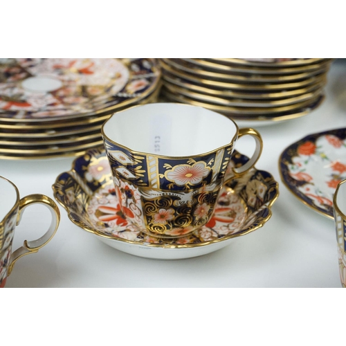9 - Collection of Royal Crown Derby Imari 2451 pattern Tea ware including Eight Tea Cups and Eight Sauce... 