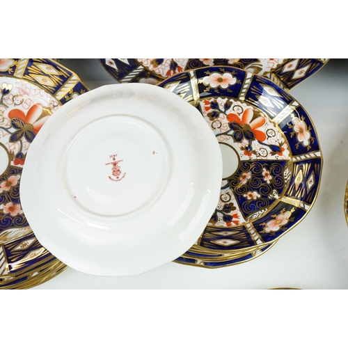 9 - Collection of Royal Crown Derby Imari 2451 pattern Tea ware including Eight Tea Cups and Eight Sauce... 