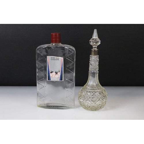 121 - Group of Mixed Glass & Ceramics to include a cut glass scent bottle & stopper with white metal mount... 