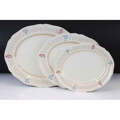 141 - Royal Doulton ' Cotswold ' pattern dinner set (pattern no. 5982) to include 2 lidded tureens, 3 serv... 