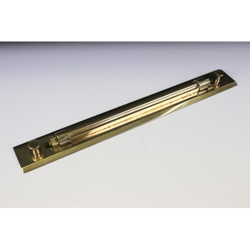 168 - Early 20th Century ' A.G Thornton Ltd of Manchester ' Nautical Brass Rolling Ruler, in a fitted maho... 