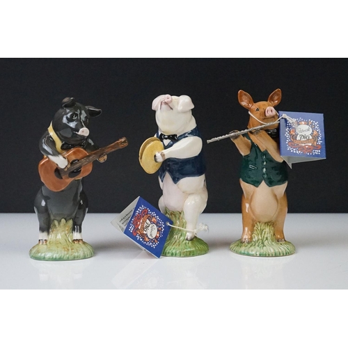 36 - 13 Beswick ' Pig Promenade ' band figures to include 2 x PP 9 Christopher (one boxed), PP 7 James, P... 