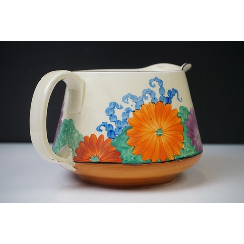 4 - Clarice Cliff for Newport Pottery ' Gayday ' pattern crown jug, 11cm high, together with a Clarice C... 