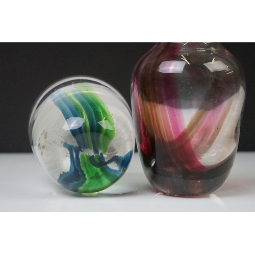 44 - 20th Century glassware - Seven pieces to include a Caithness 'Pebble' paperweight, Langham Glass Hou... 