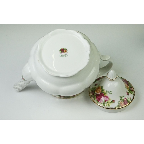 45 - Royal Albert ' Old Country Roses ' pattern tea set for six, to include teapot & cover, 6 teacups, 6 ... 