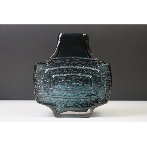 5 - Whitefriars ' TV ' vase in Pewter colourway, from Geoffrey Baxter's Textured range, pattern 9677, 17... 