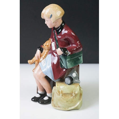 64 - Two Royal Doulton Ltd Edn porcelain figures to include HN 3203 The Girl Evacuee and HN 3202 The Boy ... 