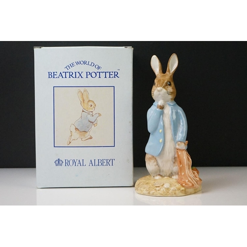 76 - Four Boxed Royal Albert ' The World of Beatrix Potter ' ceramic figures to include Peter with Red Po... 