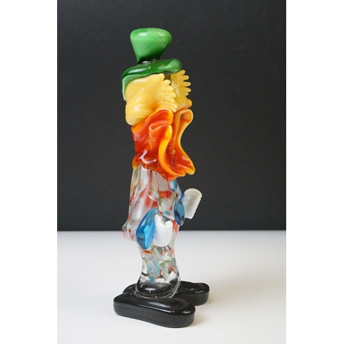 94 - Three Murano glass clowns, featuring an accordion player example (largest 28.5cm high), together wit... 