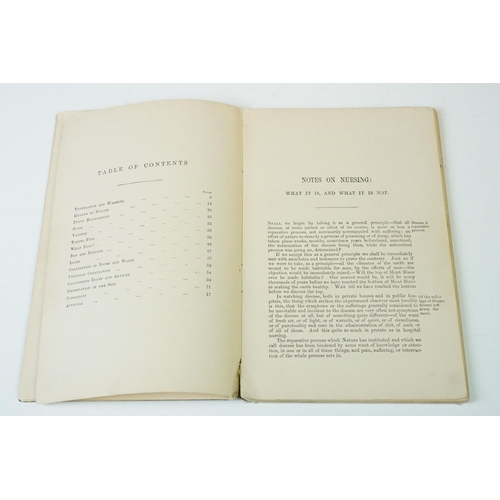 102 - Florence Nightingale ' Notes on Nursing ' First Edition (London, Harrison, 1860), with advertisement... 