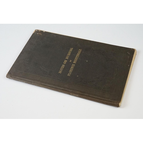 102 - Florence Nightingale ' Notes on Nursing ' First Edition (London, Harrison, 1860), with advertisement... 