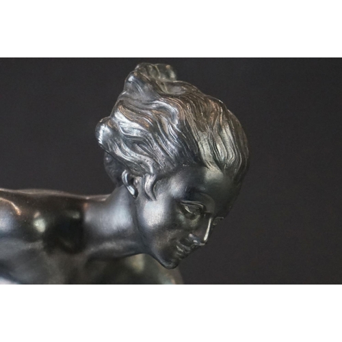 173 - Alexandre-Joseph Derenne for Max Le Verrier, Art Deco Bronze Sculpture of a Dancer titled ' Dance Pa... 