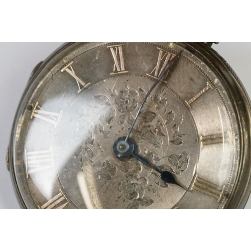 204 - A fully hallmarked sterling silver vesta case together with a hallmarked silver cased pocket watch w... 