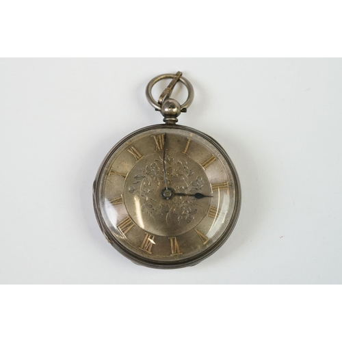 204 - A fully hallmarked sterling silver vesta case together with a hallmarked silver cased pocket watch w... 