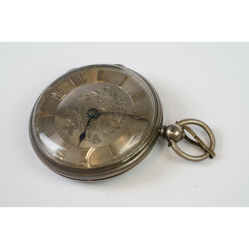 204 - A fully hallmarked sterling silver vesta case together with a hallmarked silver cased pocket watch w... 