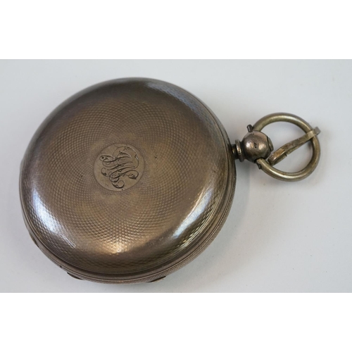 204 - A fully hallmarked sterling silver vesta case together with a hallmarked silver cased pocket watch w... 