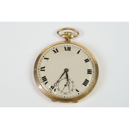 204A - A fully hallmarked 9ct gold cased top winding pocket watch.