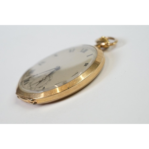 204A - A fully hallmarked 9ct gold cased top winding pocket watch.