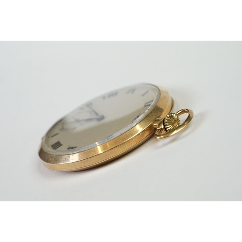 204A - A fully hallmarked 9ct gold cased top winding pocket watch.