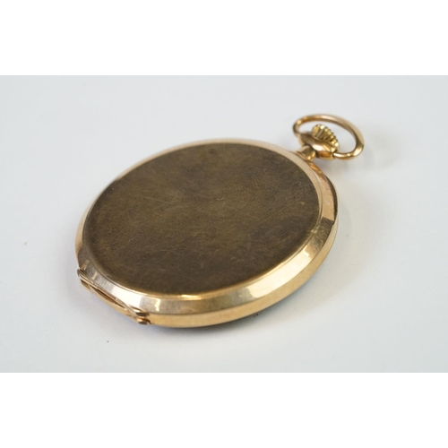 204A - A fully hallmarked 9ct gold cased top winding pocket watch.