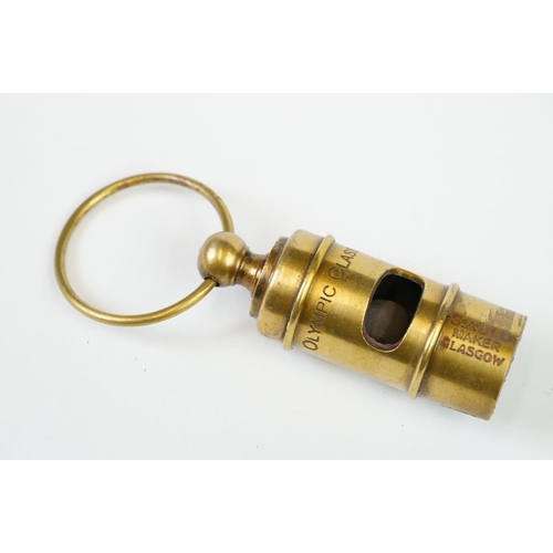 205 - Brass White Star Line style Whistle