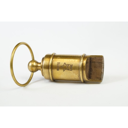 205 - Brass White Star Line style Whistle