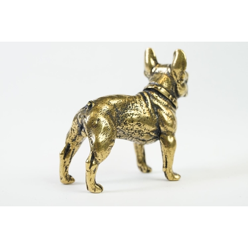 206 - An ornamental brass figure of a French bulldog.