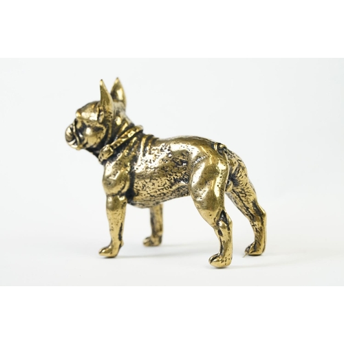 206 - An ornamental brass figure of a French bulldog.