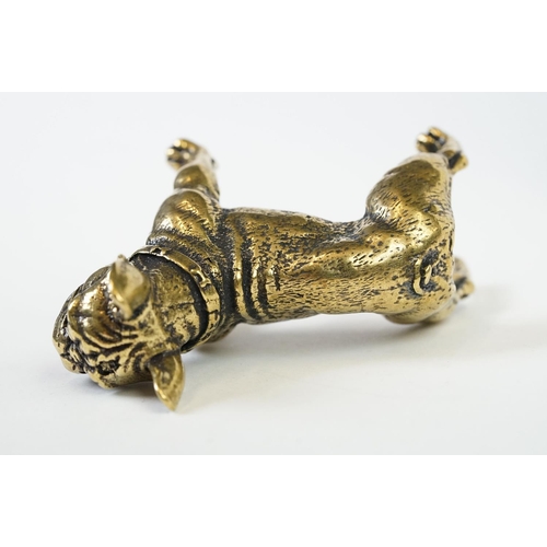 206 - An ornamental brass figure of a French bulldog.