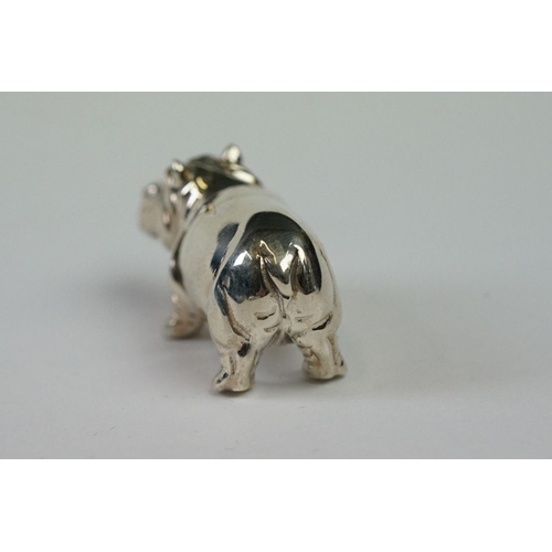 225 - Silver Hippo figure