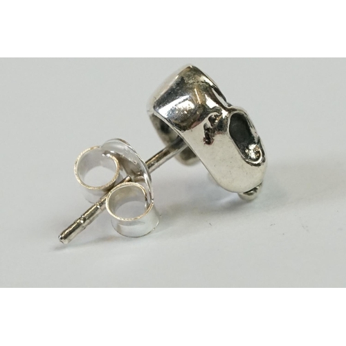 235 - Pair of Silver Skull Headed Stud Earrings