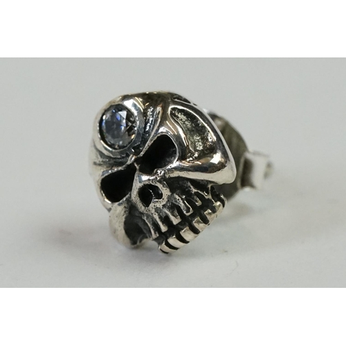 235 - Pair of Silver Skull Headed Stud Earrings