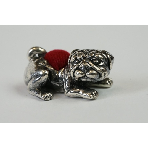 236 - Silver Bulldog Pincushion