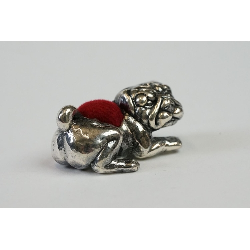 236 - Silver Bulldog Pincushion