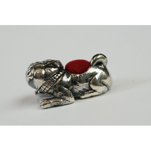 236 - Silver Bulldog Pincushion