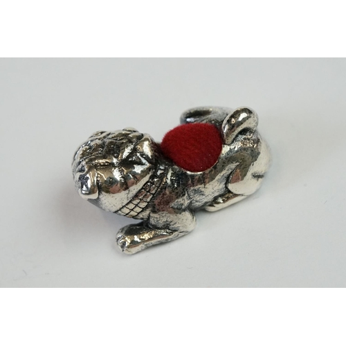 236 - Silver Bulldog Pincushion