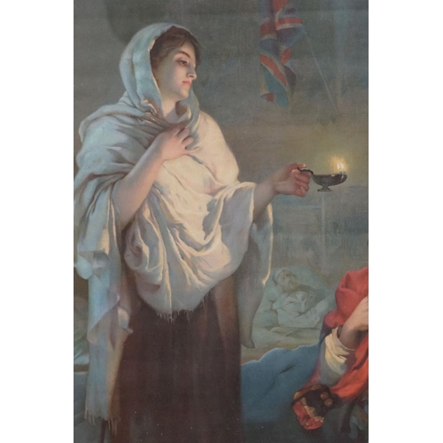 106 - ' The Lady With The Lamp (Miss Nightingale At Scutari, 1854) ' colour print, from the painting by He... 