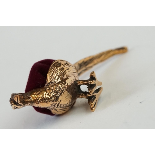 253 - Brass cased Pheasant Pincushion