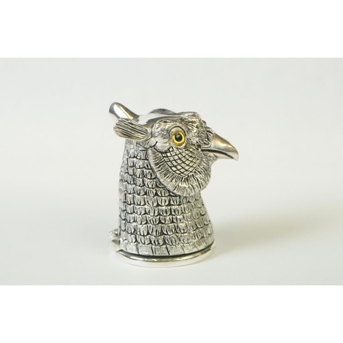 219 - Silver Plated Vesta Case in the form of a Bird?