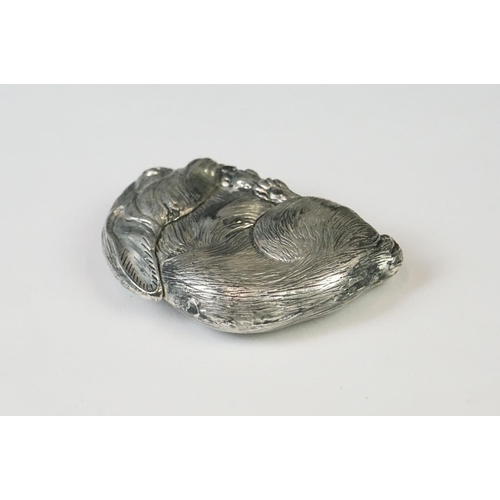 220 - Silver Plated Vesta Case in the form of a rabbit