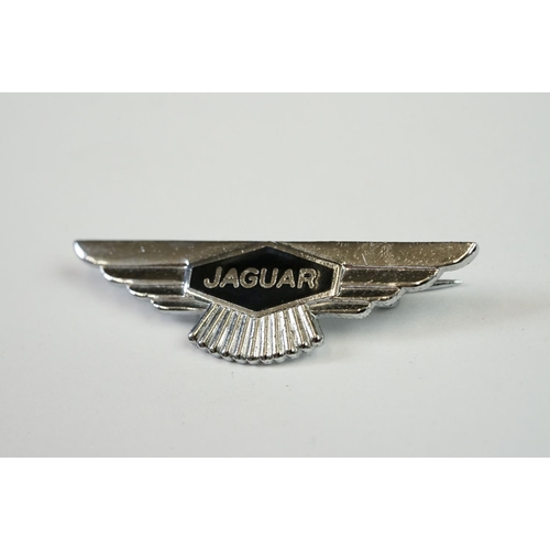 270 - Jaguar Cars emblem Lapel Badge and an E-type Jaguar Tie Clip