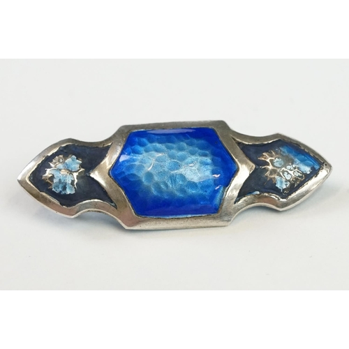 273 - Early 20th century Blue Enamel Brooch