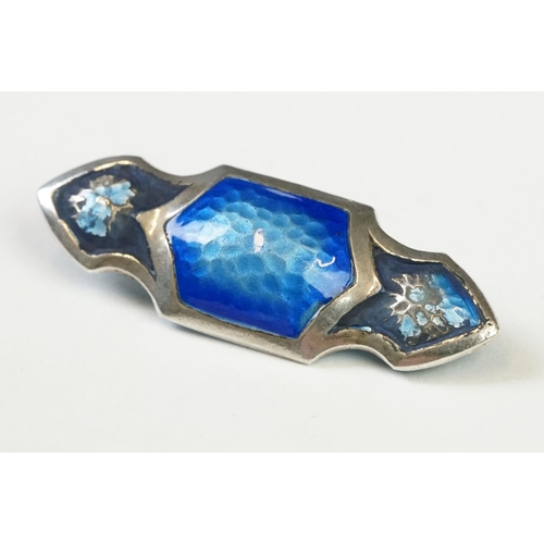 273 - Early 20th century Blue Enamel Brooch