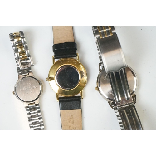 285 - A small collection of ladies and gents wristwatches to include Rotary and Accurist examples.