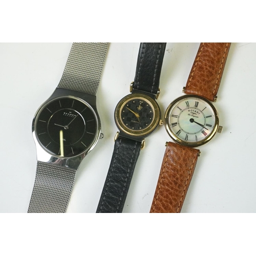 285 - A small collection of ladies and gents wristwatches to include Rotary and Accurist examples.