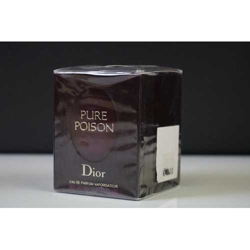 299 - A collection of Christian Dior poison to include Pure Poison, Poison and Hypnotic Poison, two bottle... 