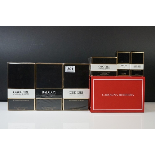 301 - A collection of Carolina Herrera from the 'Good Girl' and 'Bad Boy' range to include eau de toilette... 