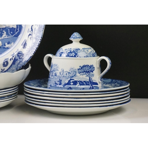 51 - Collection of Copeland Spode and Spode ' Italian ' pattern blue & white ceramics, 39 pieces, to incl... 