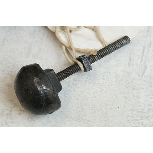 156 - Cast Iron Door Knocker and Striker modelled as a hand & orb (knocker measures approx 12.5cm long)